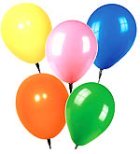 Conjunto de 5 globos de colores (Servicio sólo en Santiago-Este producto se vende sólo como complemento de un arreglo floral). Un toque de alegrÃ­a...