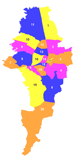 Mapa de Bogot Colombia